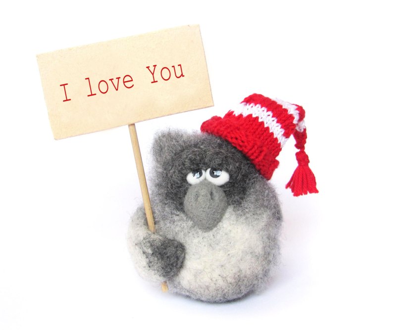 Funny Gray Owl - An Art Toy Wool Pleasure by VladaHom